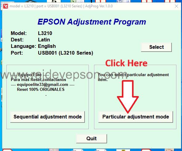adjustment program epson printer l3210