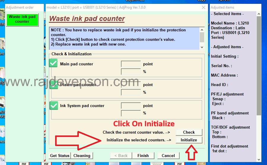 epson l3210 adjustment program software download